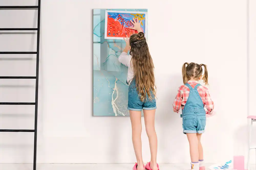 Tableau magnétique à dessin motif marbre