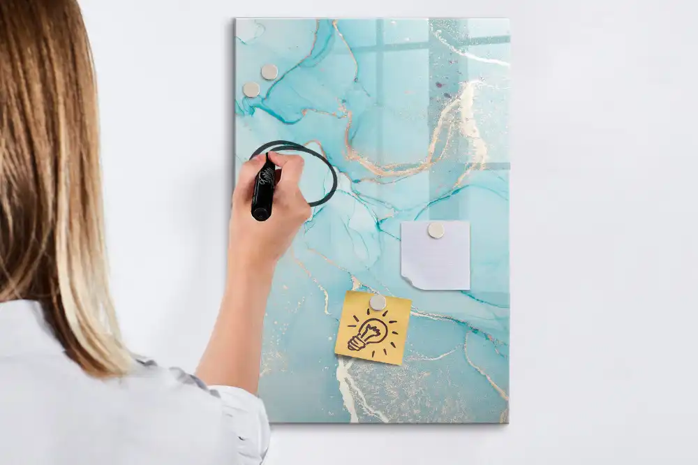 Tableau magnétique à dessin motif marbre