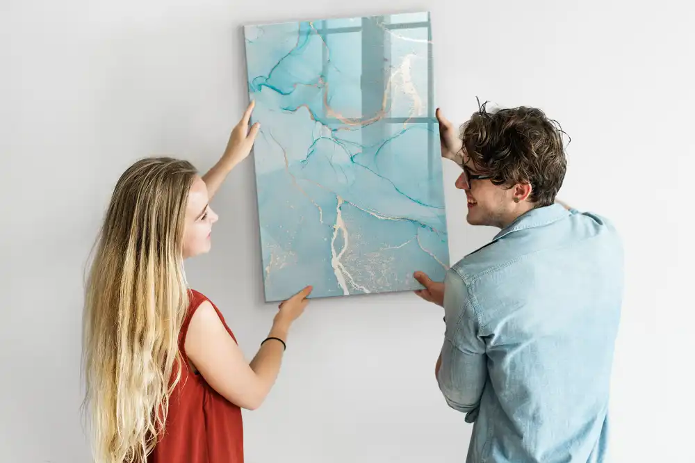 Tableau magnétique à dessin motif marbre