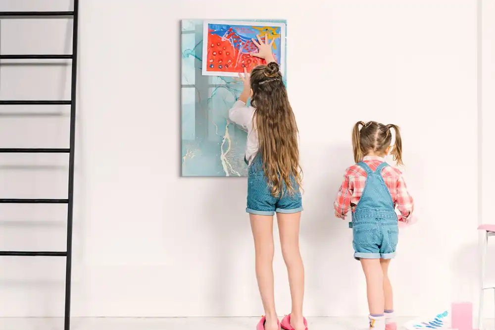 Tableau magnétique à dessin motif marbre