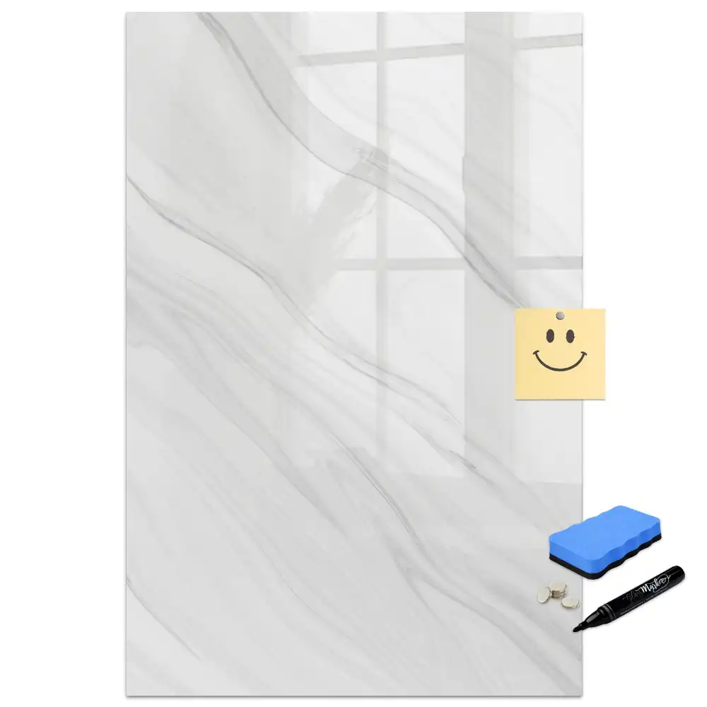Tableau magnétique effaçable à motif vagues de marbre