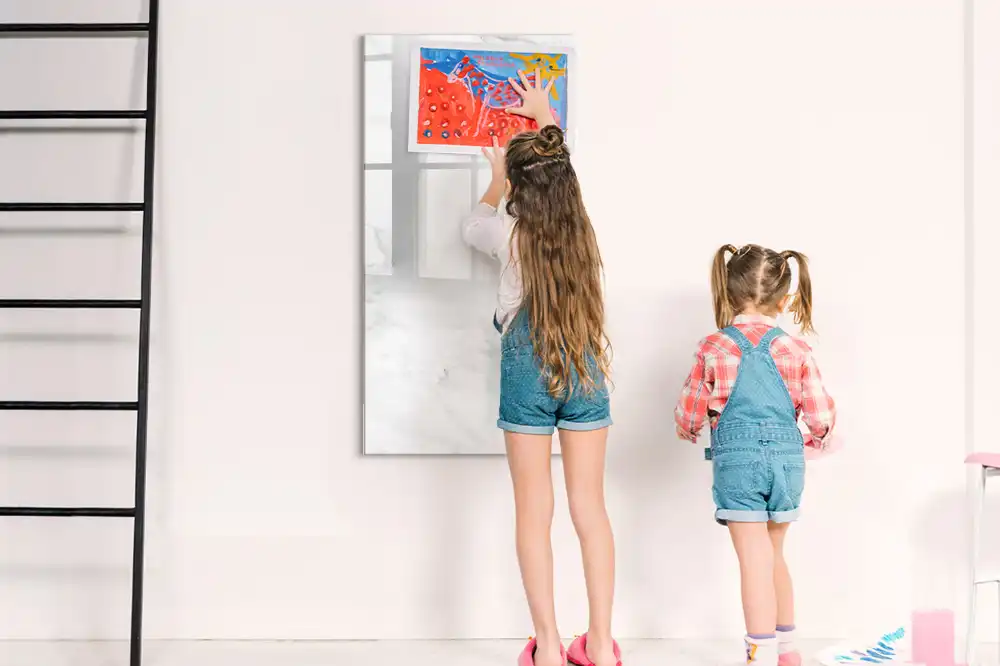 Tableau magnétique effaçable à motif marbre classique