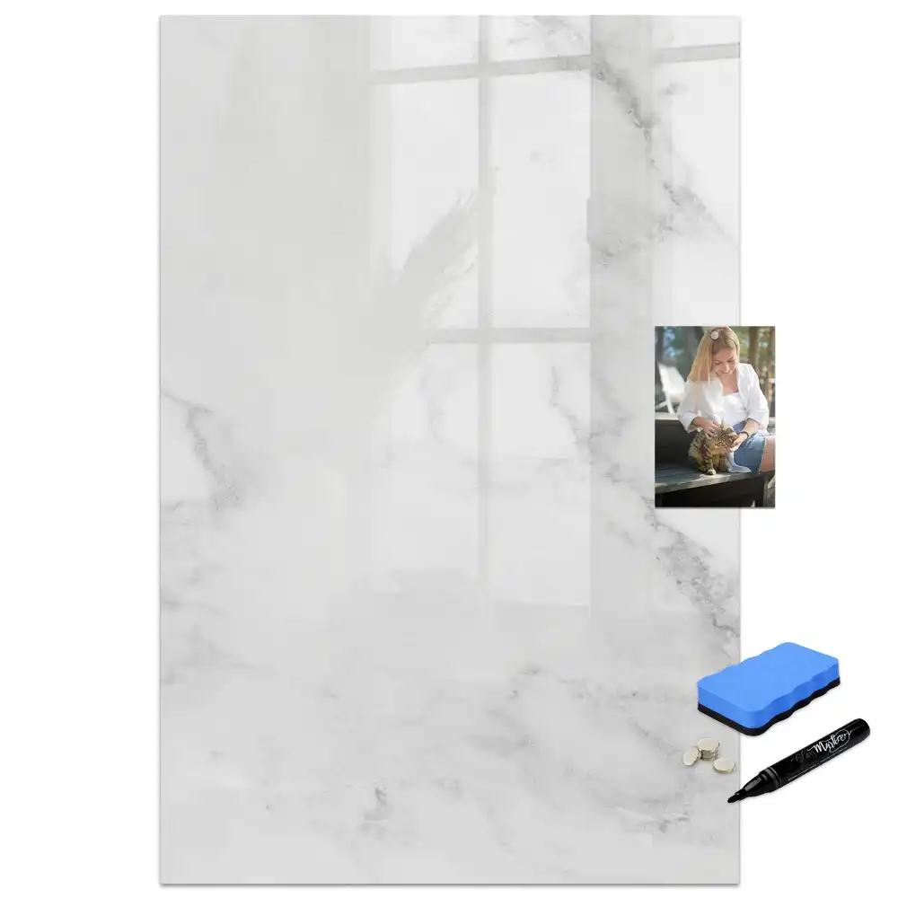 Tableau magnétique effaçable à motif marbre classique