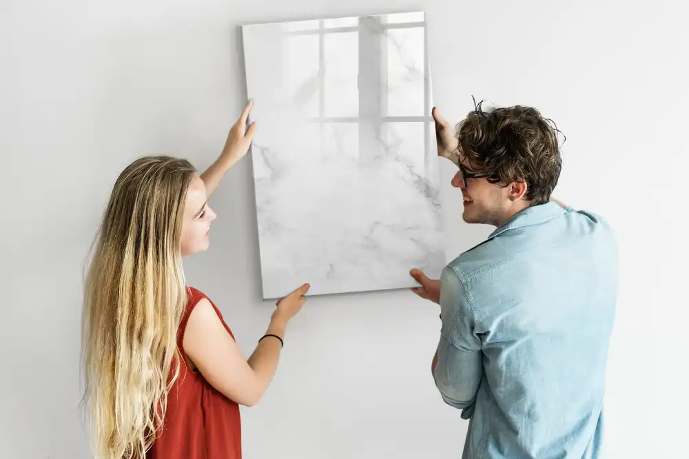 Tableau magnétique effaçable à motif marbre classique