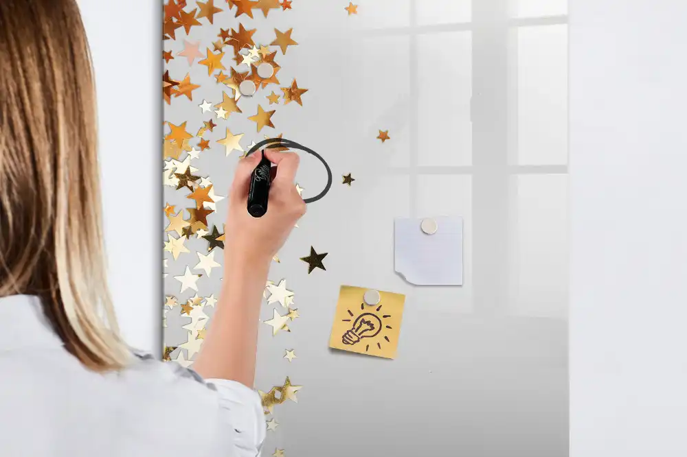 Tableau magnétique effaçable à motifs petites étoiles