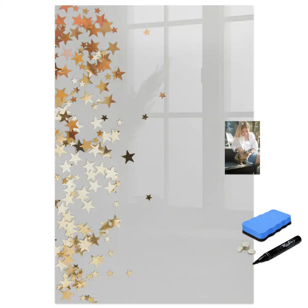Tableau magnétique effaçable à motifs petites étoiles
