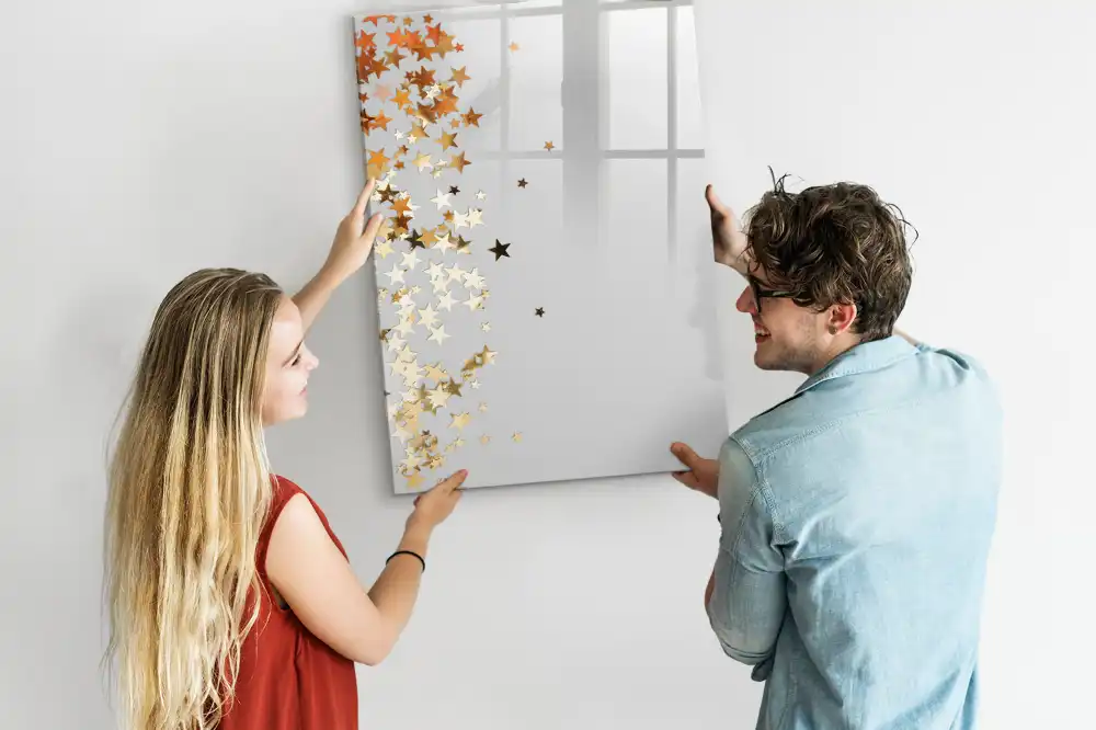 Tableau magnétique effaçable à motifs petites étoiles