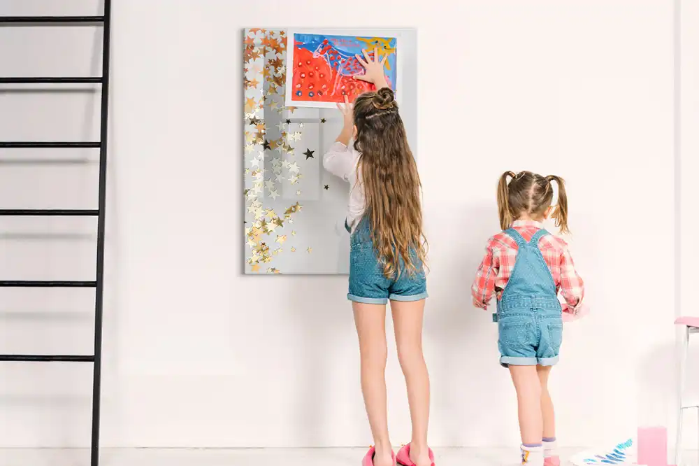 Tableau magnétique effaçable à motifs petites étoiles