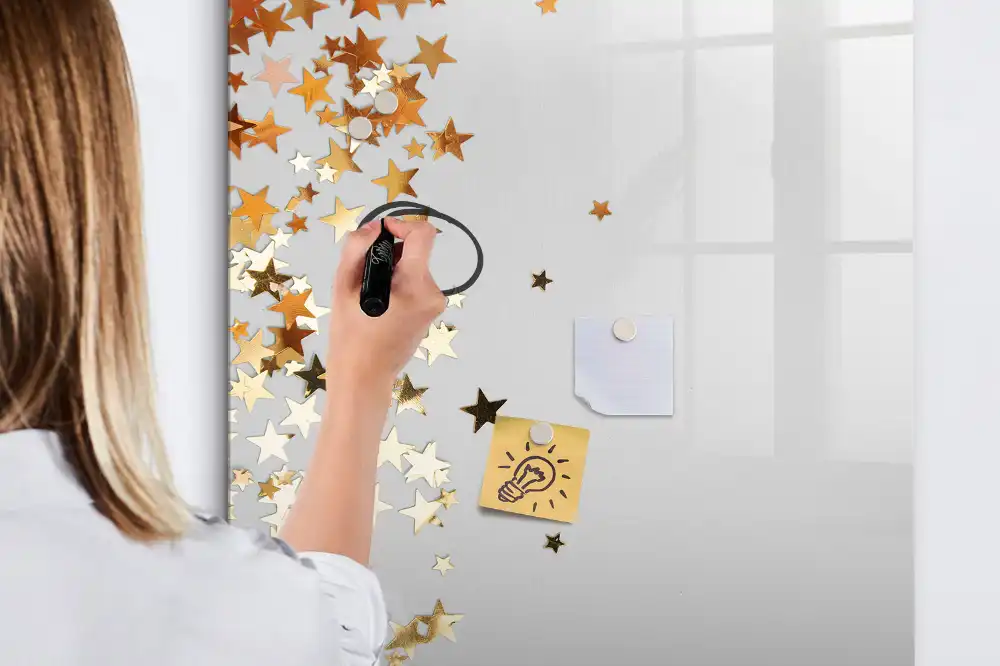 Tableau magnétique effaçable à motifs petites étoiles