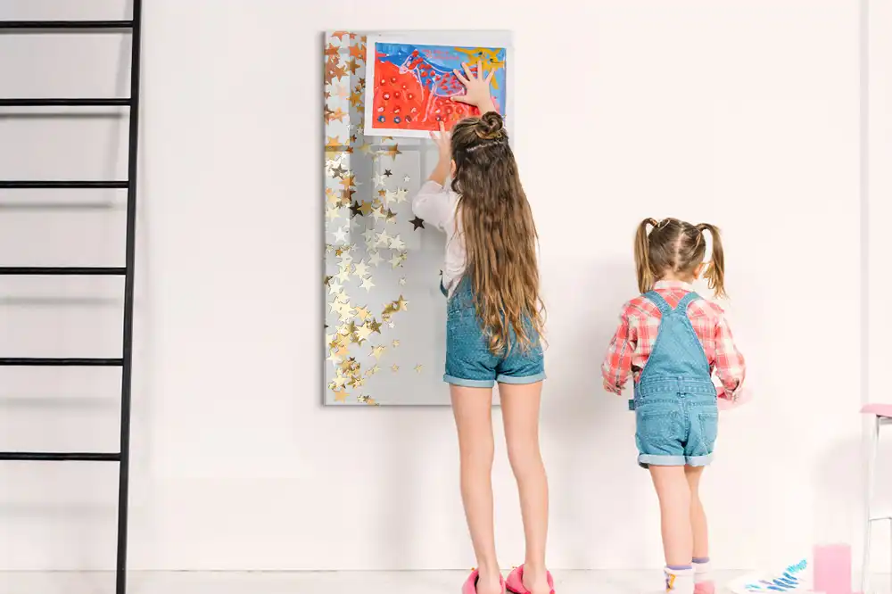 Tableau magnétique effaçable à motifs petites étoiles