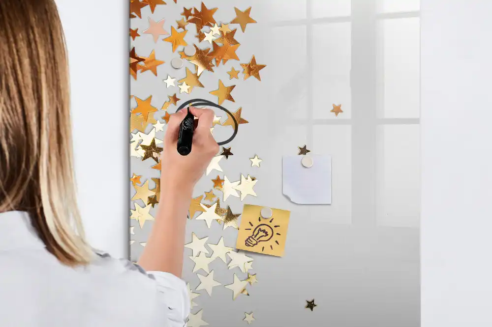 Tableau magnétique effaçable à motifs petites étoiles