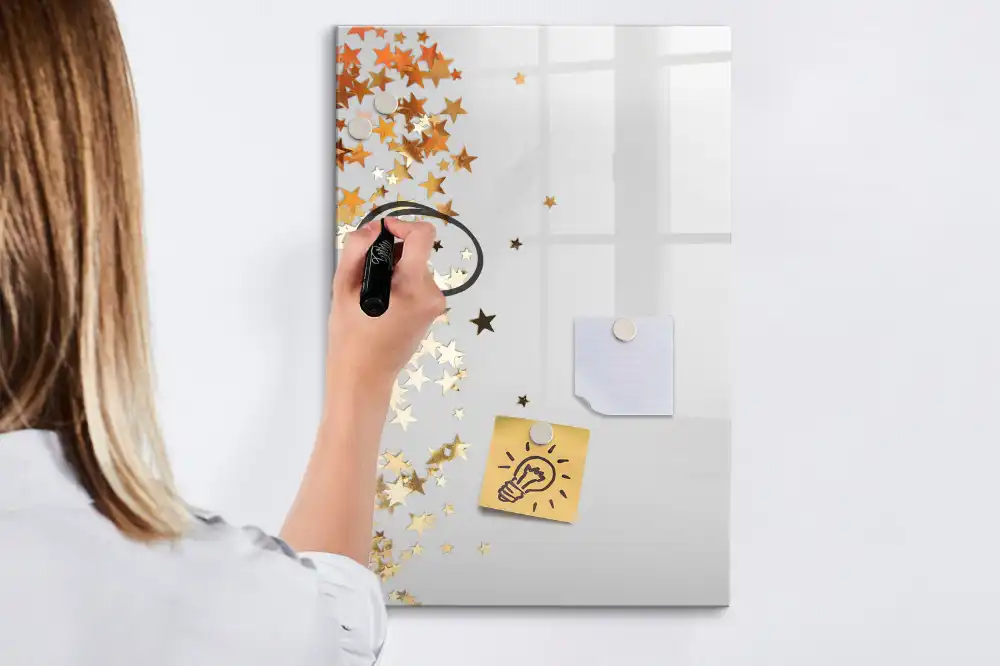 Tableau magnétique effaçable à motifs petites étoiles