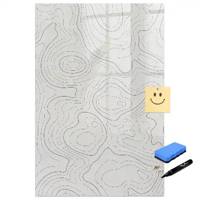 Tableau magnétique avec feutre et motif à lignes abstraites