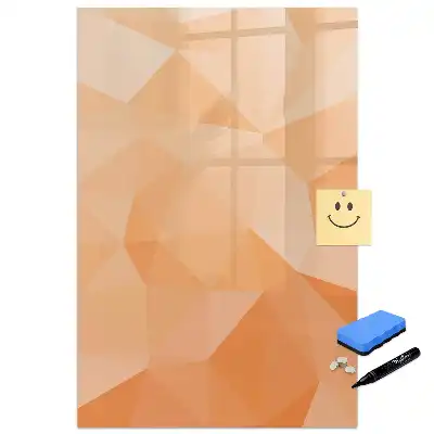 Tableau blanc magnétique effaçable à sec motif triangles