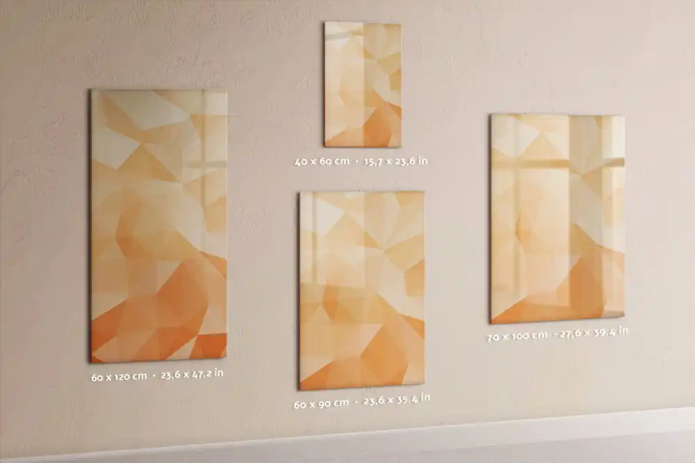 Tableau blanc magnétique effaçable à sec motif triangles