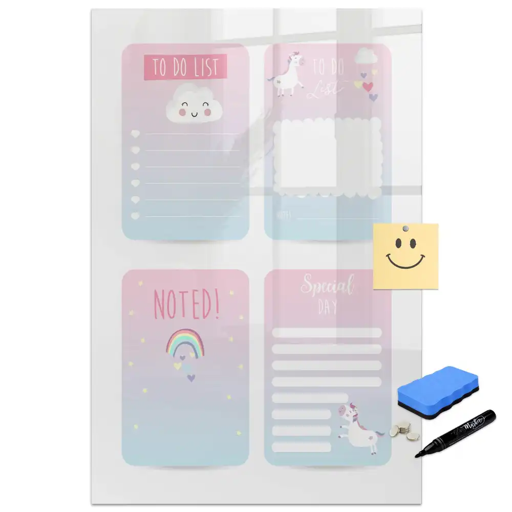 Tableau magnétique pour enfants avec feutre motif contes de fées