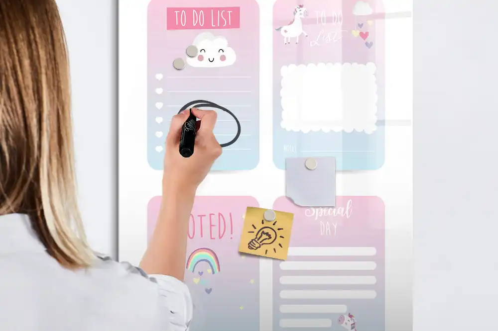 Tableau magnétique pour enfants avec feutre motif contes de fées