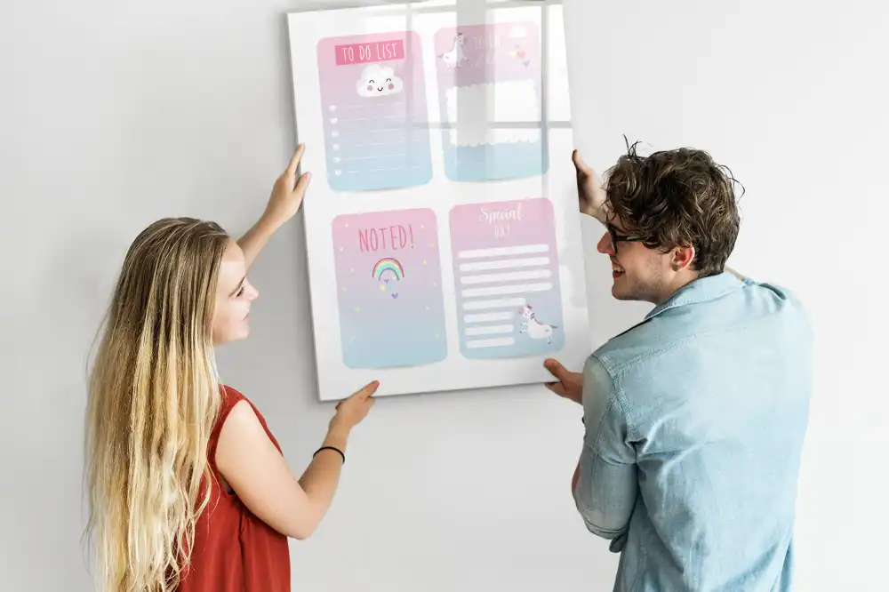 Tableau magnétique pour enfants avec feutre motif contes de fées