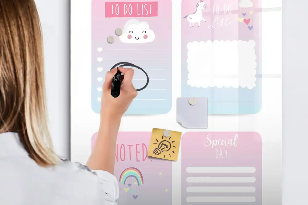 Tableau magnétique pour enfants avec feutre motif contes de fées