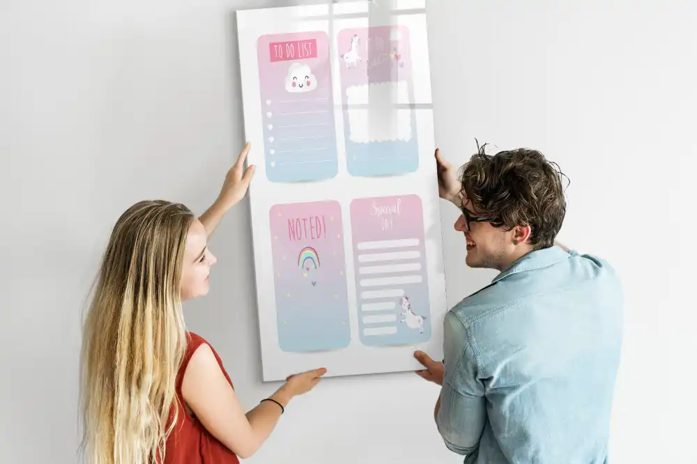 Tableau magnétique pour enfants avec feutre motif contes de fées