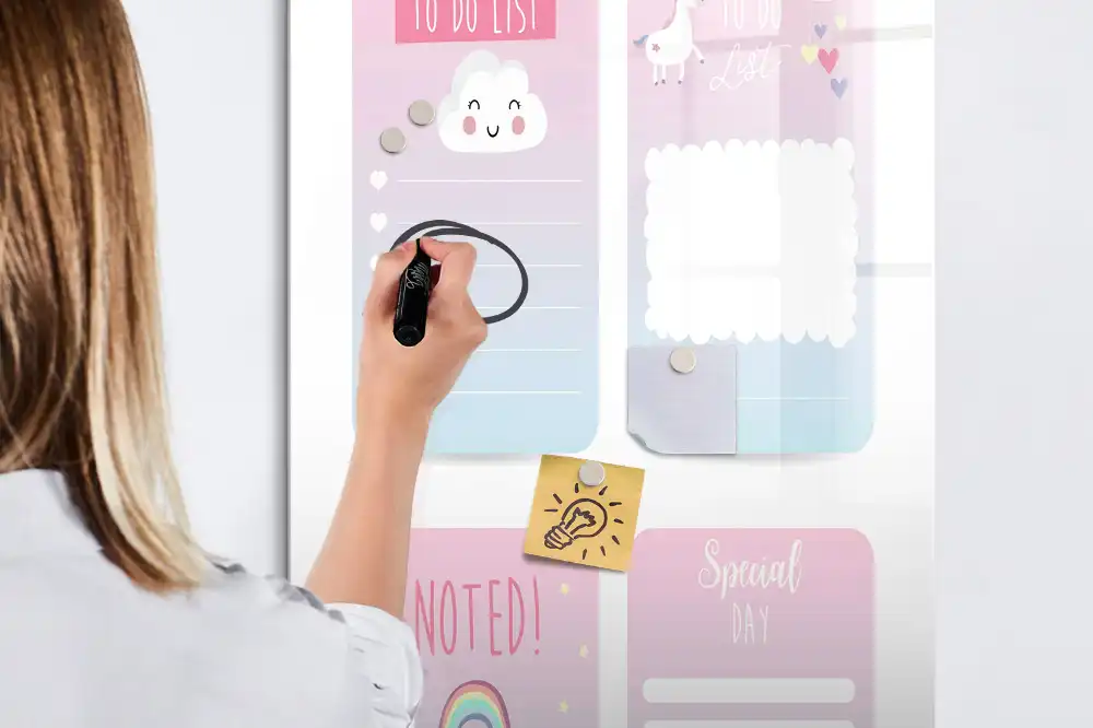 Tableau magnétique pour enfants avec feutre motif contes de fées