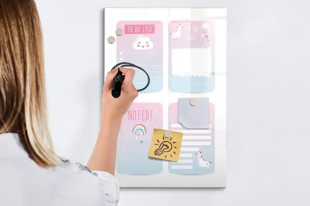 Tableau magnétique pour enfants avec feutre motif contes de fées