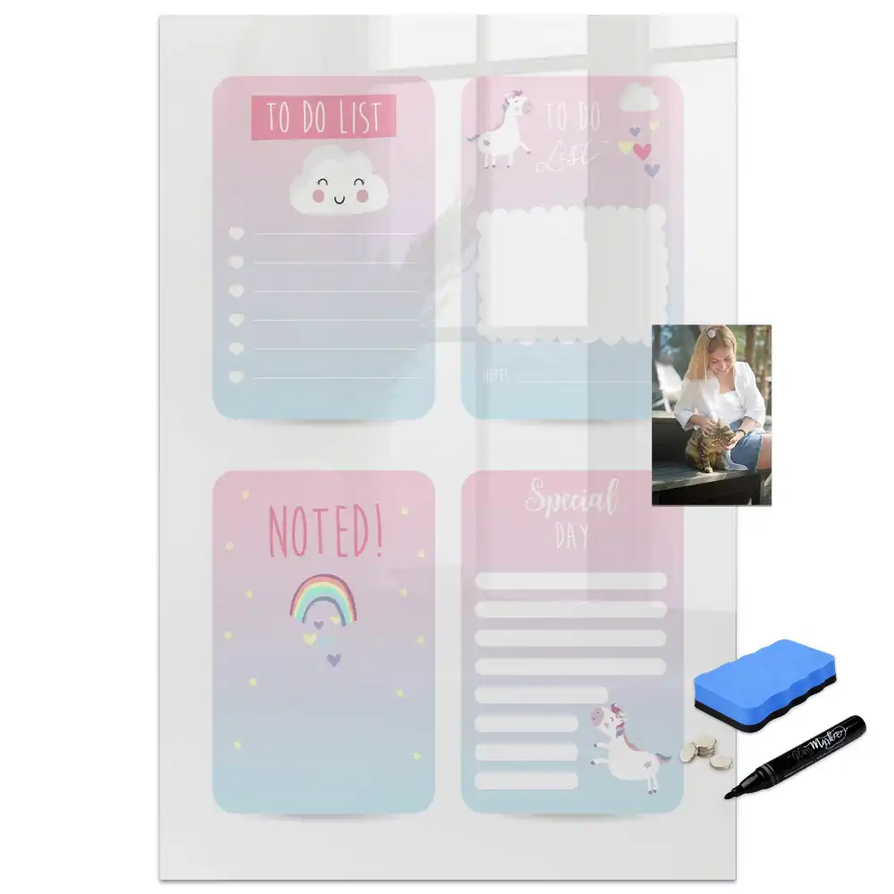 Tableau magnétique pour enfants avec feutre motif contes de fées