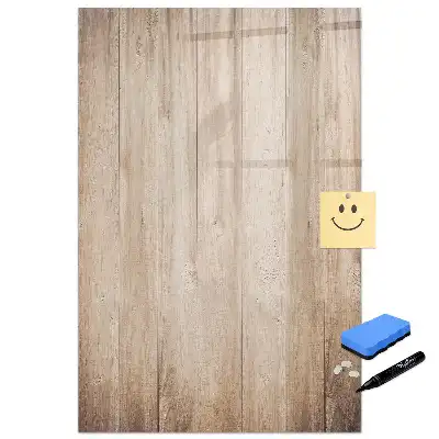 Tableau effaçable magnétique en bois clair