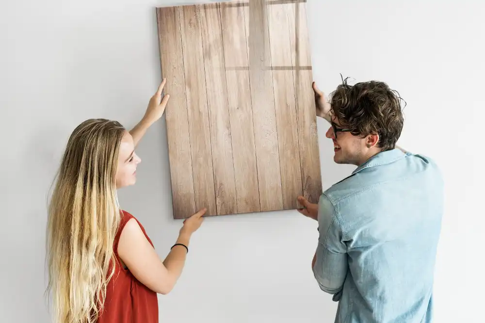 Tableau effaçable magnétique en bois clair