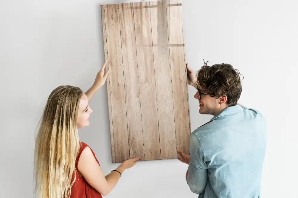 Tableau effaçable magnétique en bois clair
