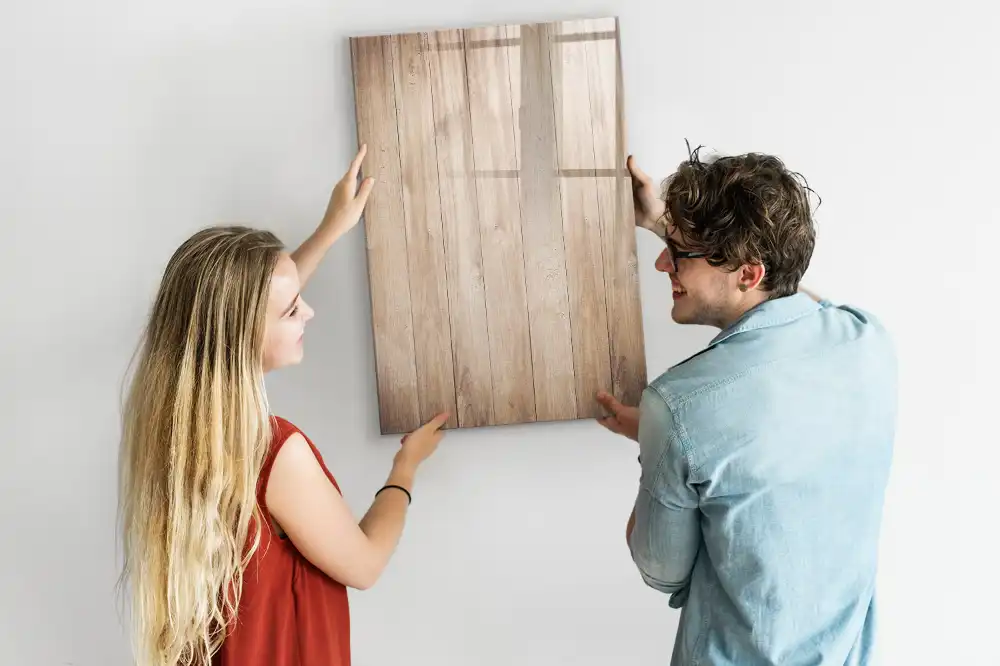 Tableau effaçable magnétique en bois clair