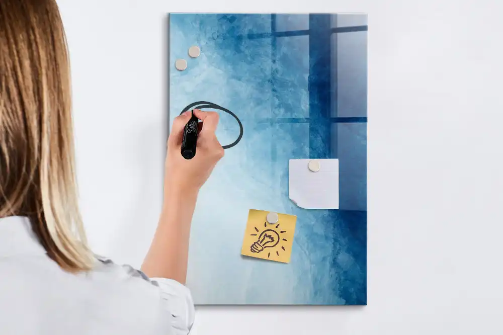 Tableau blanc magnétique effaçable à sec