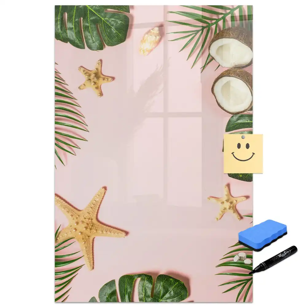 Tableau magnétique avec feutre motif frontière d'été