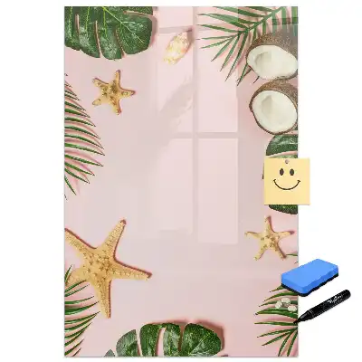 Tableau magnétique avec feutre motif frontière d'été