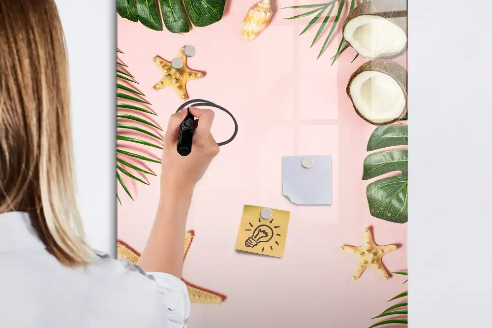 Tableau magnétique avec feutre motif frontière d'été