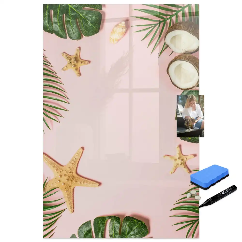 Tableau magnétique avec feutre motif frontière d'été