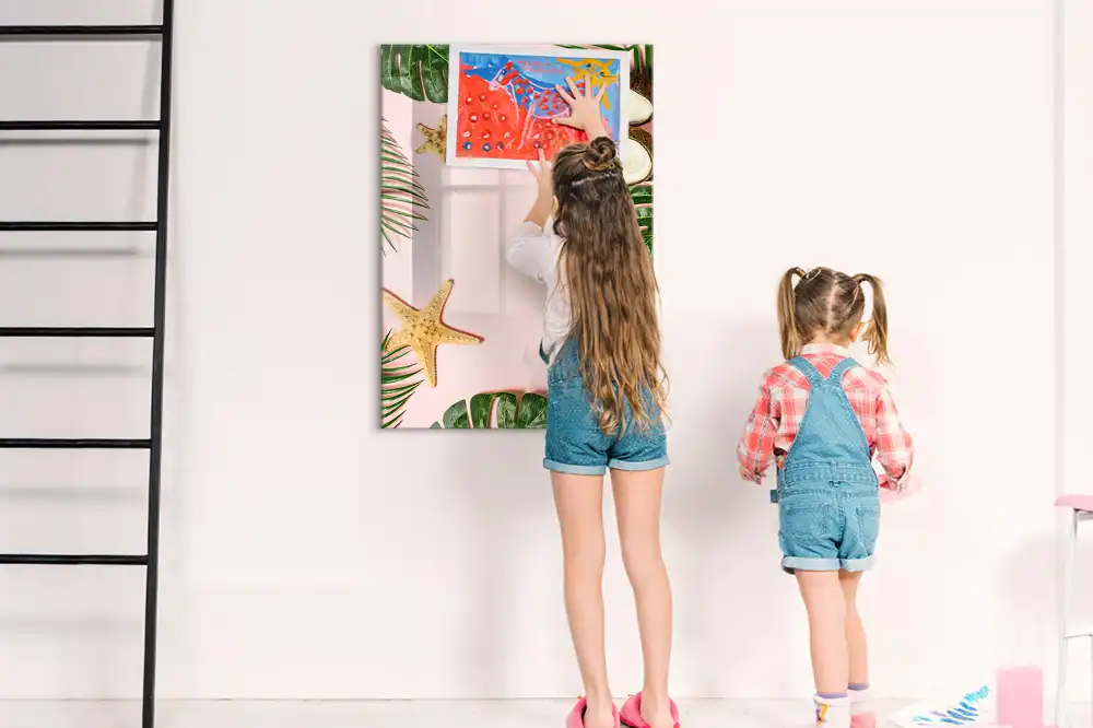 Tableau magnétique avec feutre motif frontière d'été
