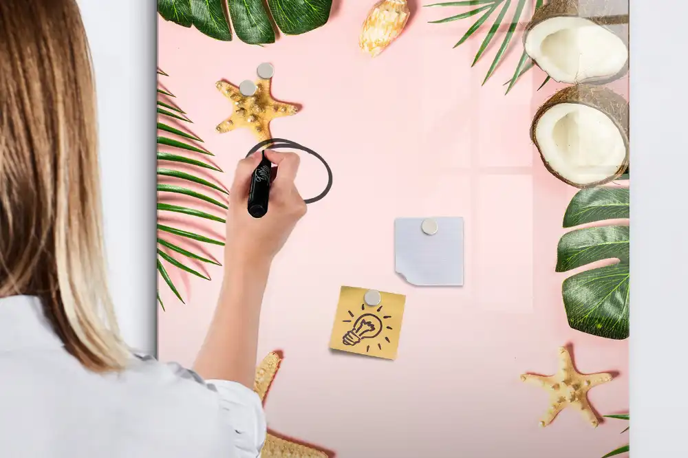 Tableau magnétique avec feutre motif frontière d'été