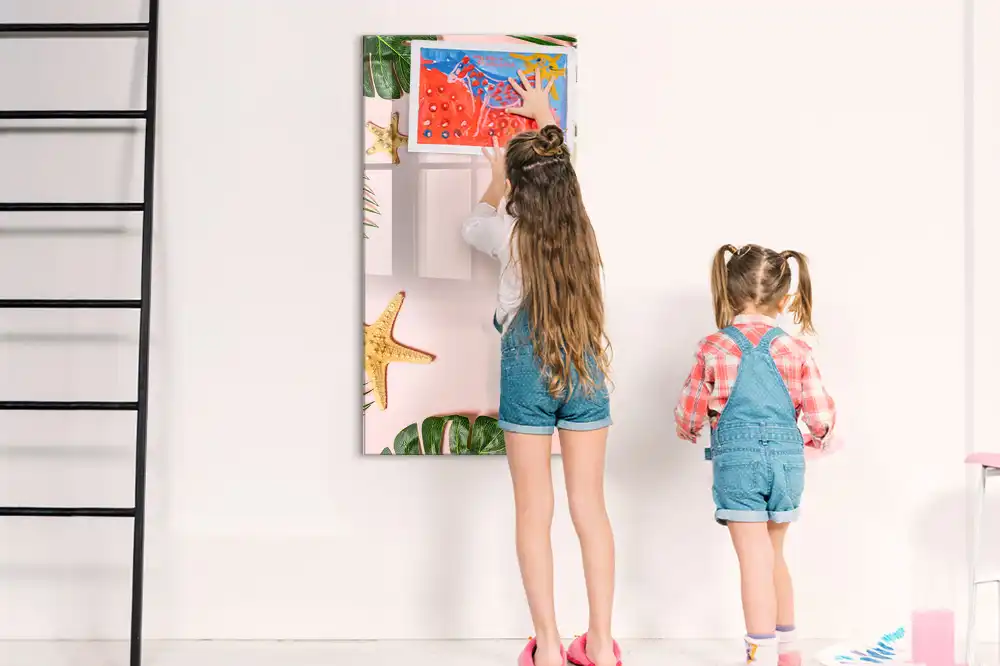 Tableau magnétique avec feutre motif frontière d'été
