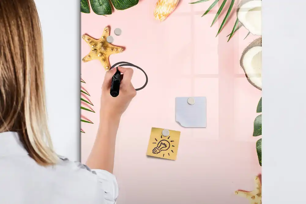 Tableau magnétique avec feutre motif frontière d'été