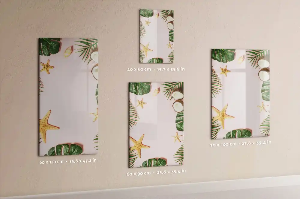 Tableau magnétique avec feutre motif frontière d'été