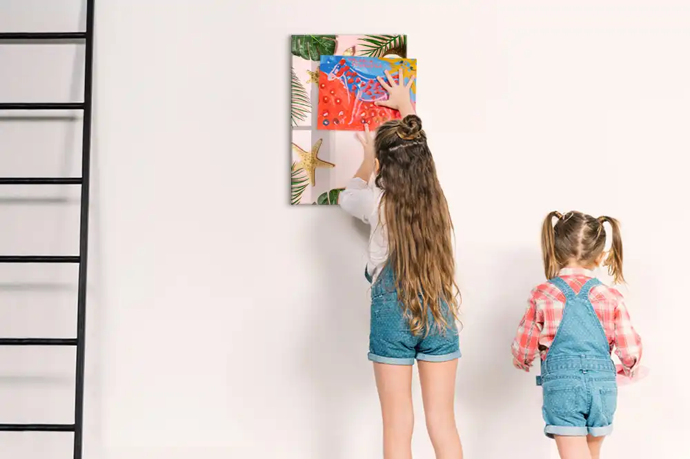 Tableau magnétique avec feutre motif frontière d'été