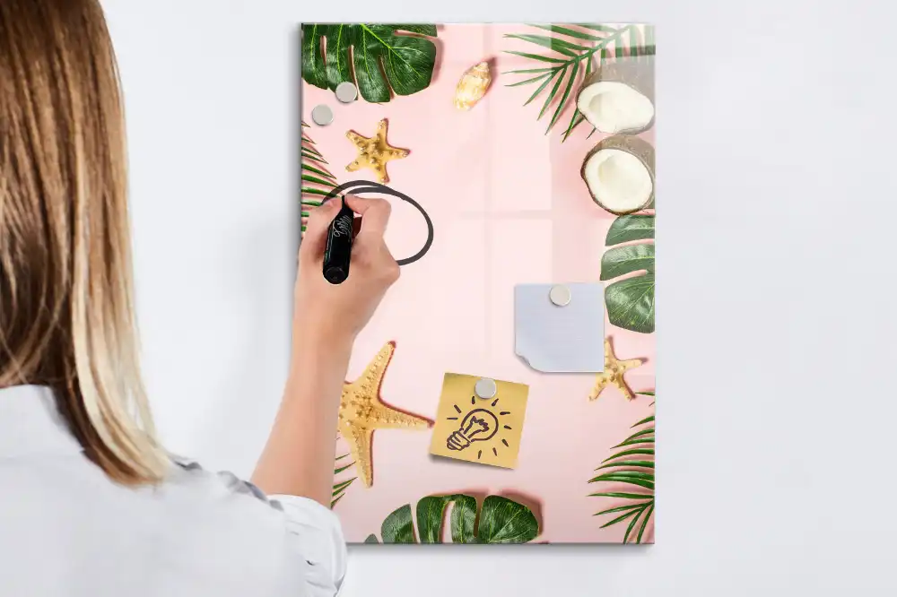 Tableau magnétique avec feutre motif frontière d'été