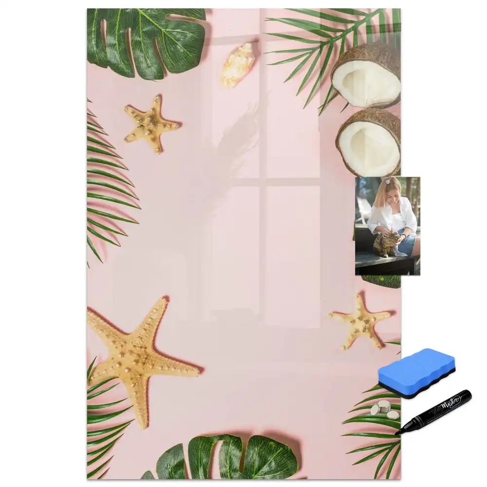 Tableau magnétique avec feutre motif frontière d'été