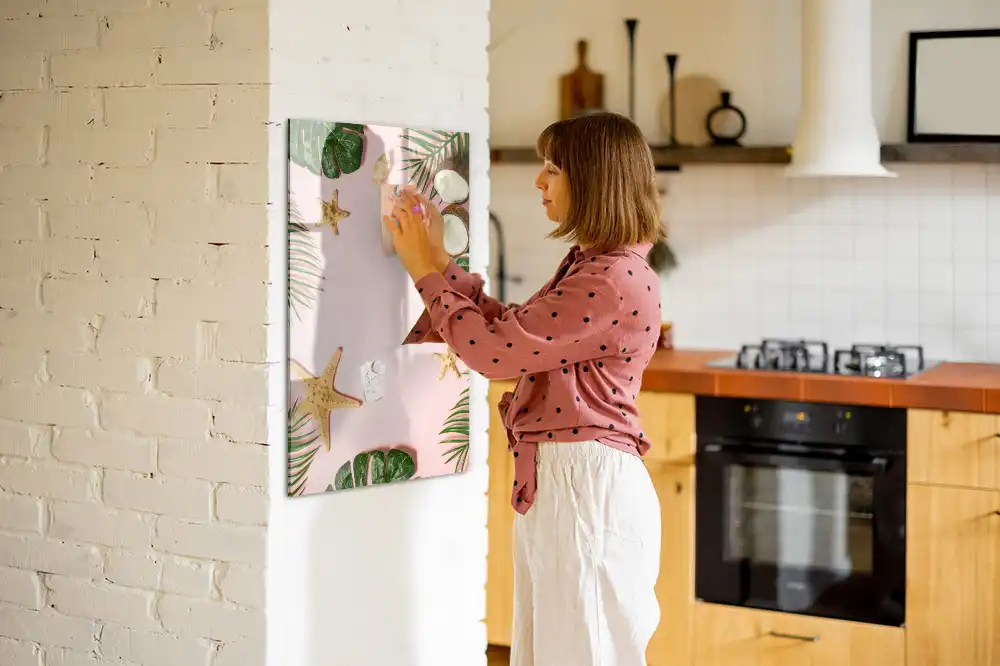 Tableau magnétique avec feutre motif frontière d'été