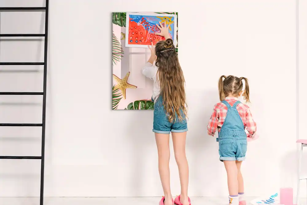 Tableau magnétique avec feutre motif frontière d'été