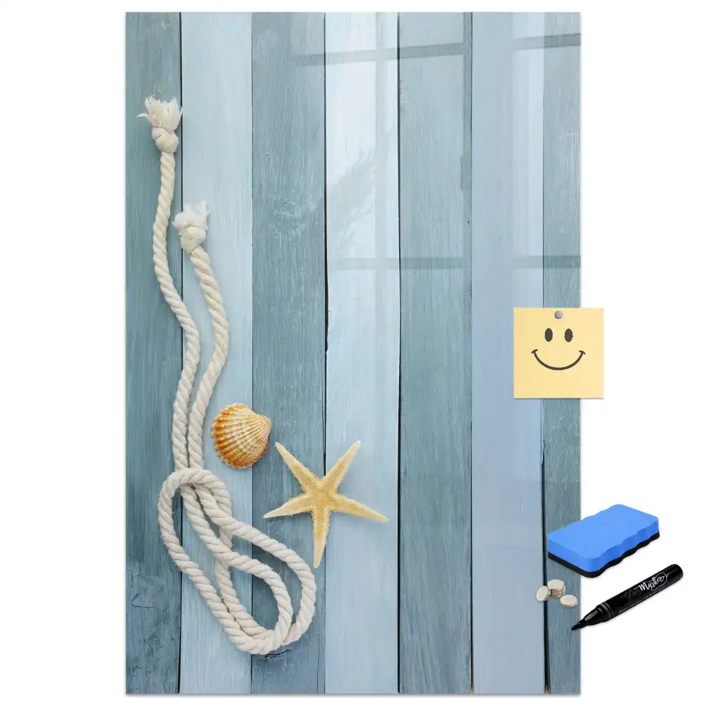 Tableau magnétique avec motifs marins pour écrire