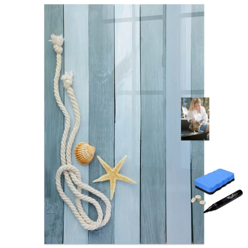 Tableau magnétique avec motifs marins pour écrire