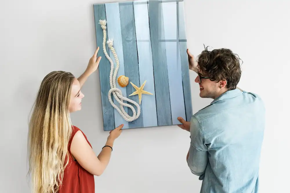 Tableau magnétique avec motifs marins pour écrire