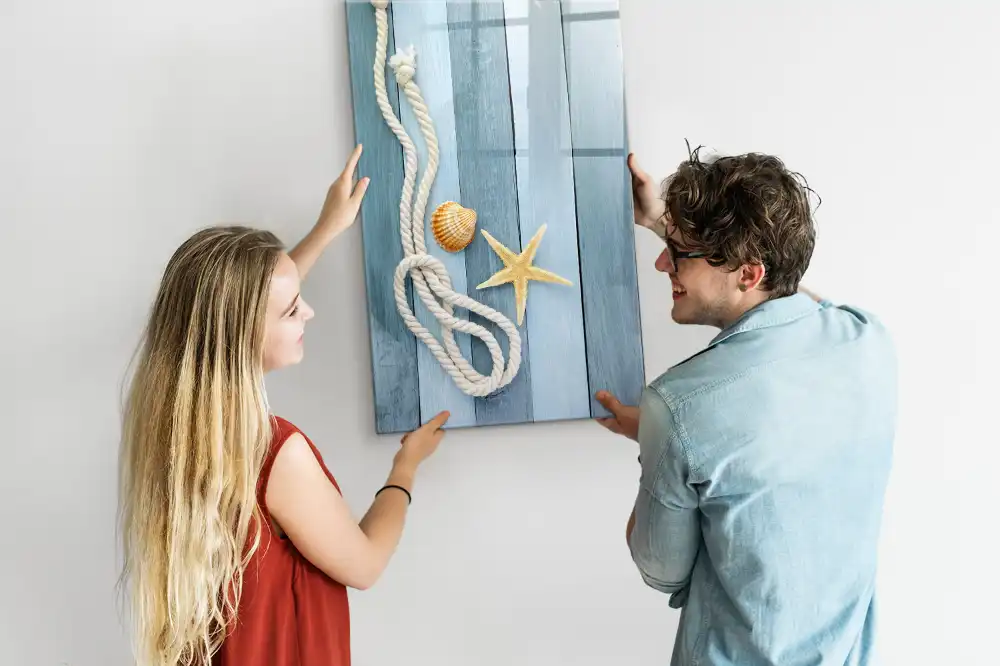 Tableau magnétique avec motifs marins pour écrire